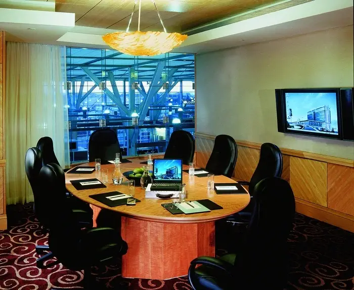 Business conference room at the Fairmont Hotel, Skyco's commercial shading client.