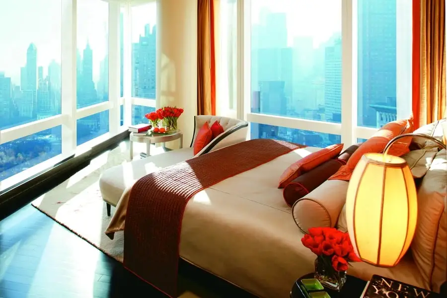 Skyco provided custom drapery for the Mandarin Hotel, including suites.
